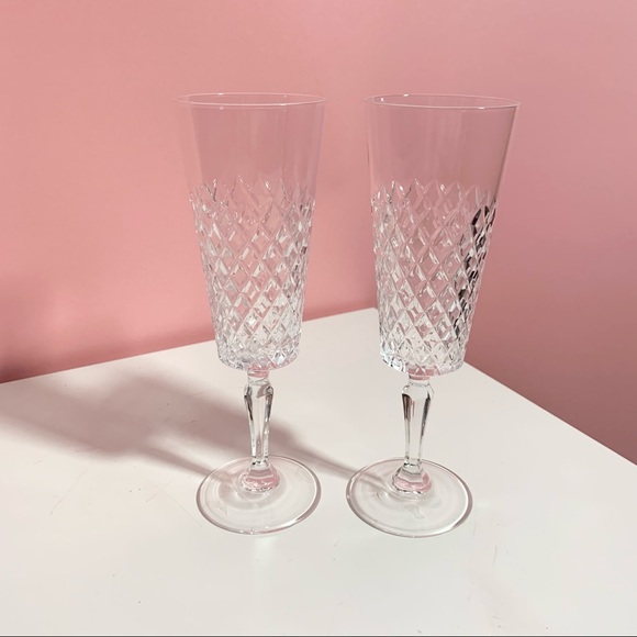 Vintage crystal champagne glasses